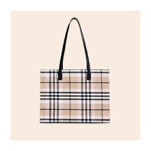Beis The Work Tote in Plaid